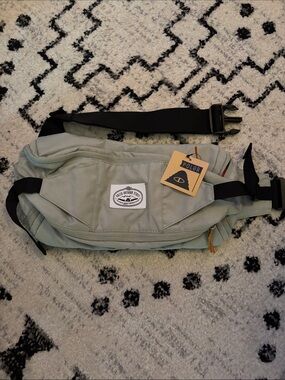 Poler Sage Green Waist Pack with Black Strap